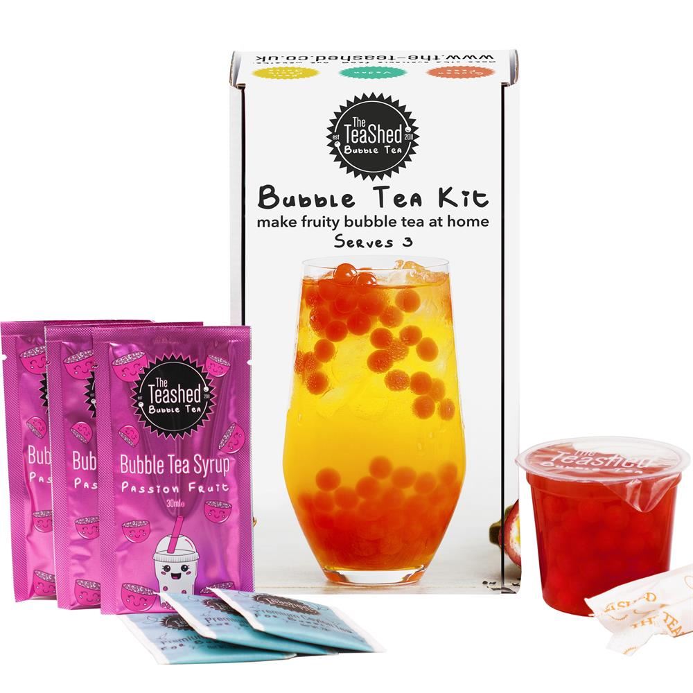 The TeaShed 3 Serving Fruit Bubble Tea Kit Gift Box 390g