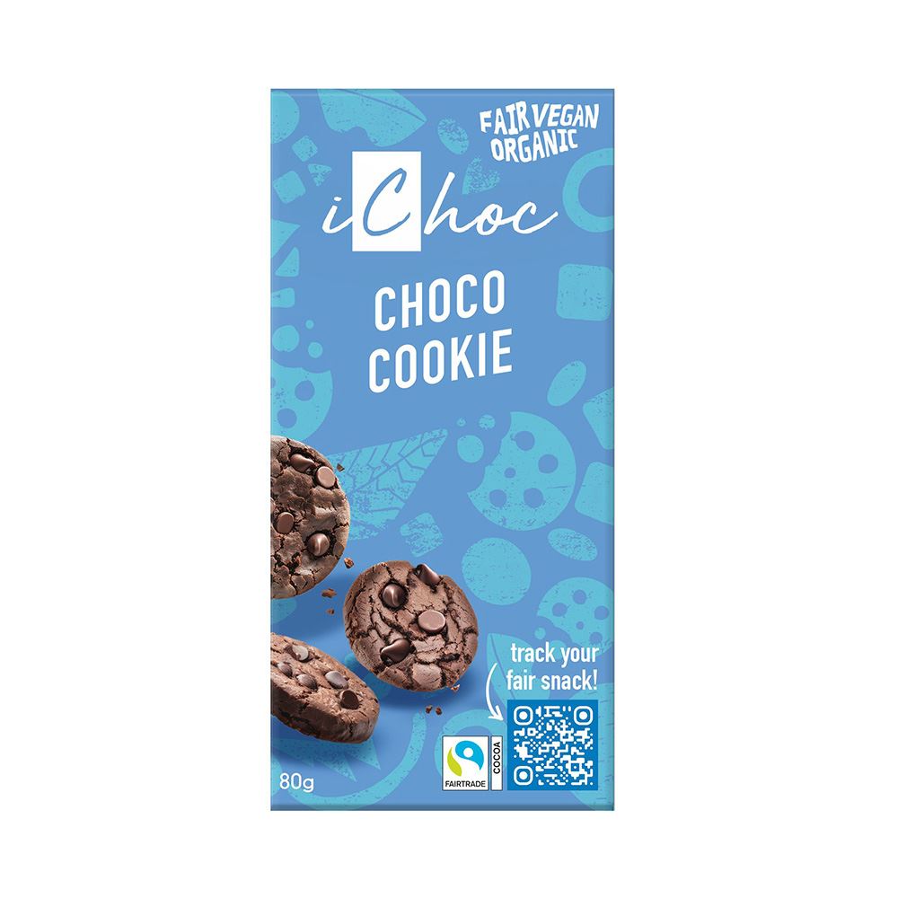 iChoc Choco Cookie Chocolate Vegan Organic 80g