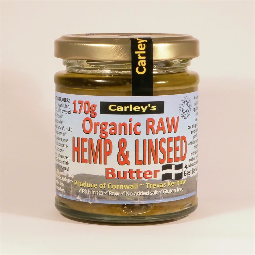 Carley's Organic Raw Hemp and Linseed Butter 170g