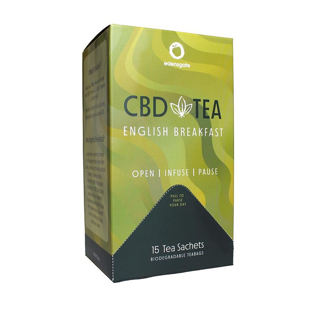Edens Gate CBD Tea With Adaptogens - English Breakfast - 15 Tea Bags