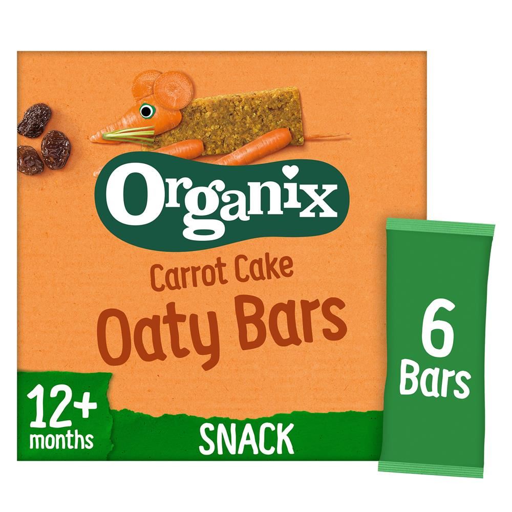 Organix Carrot Cake Organic Soft Oat Snack Bars 6x23g