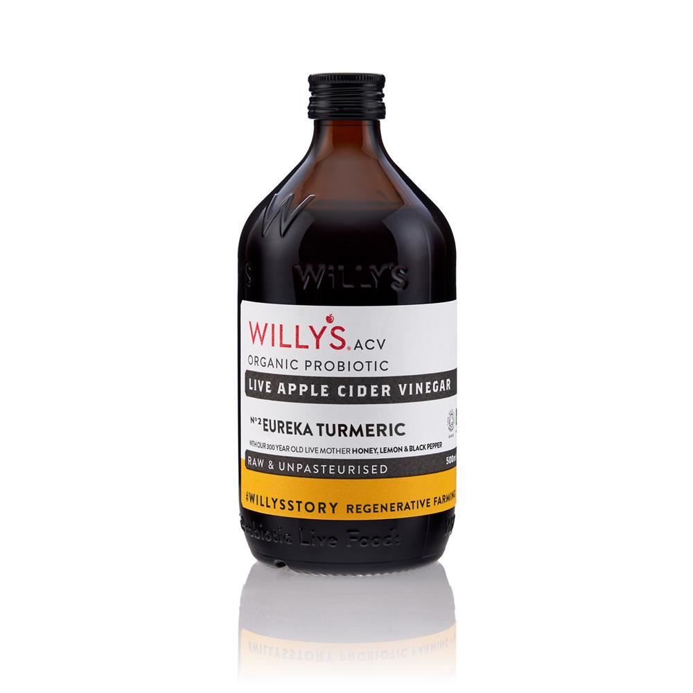 Willys eureka turmeric apple cider vinegar with the live mother 500ml