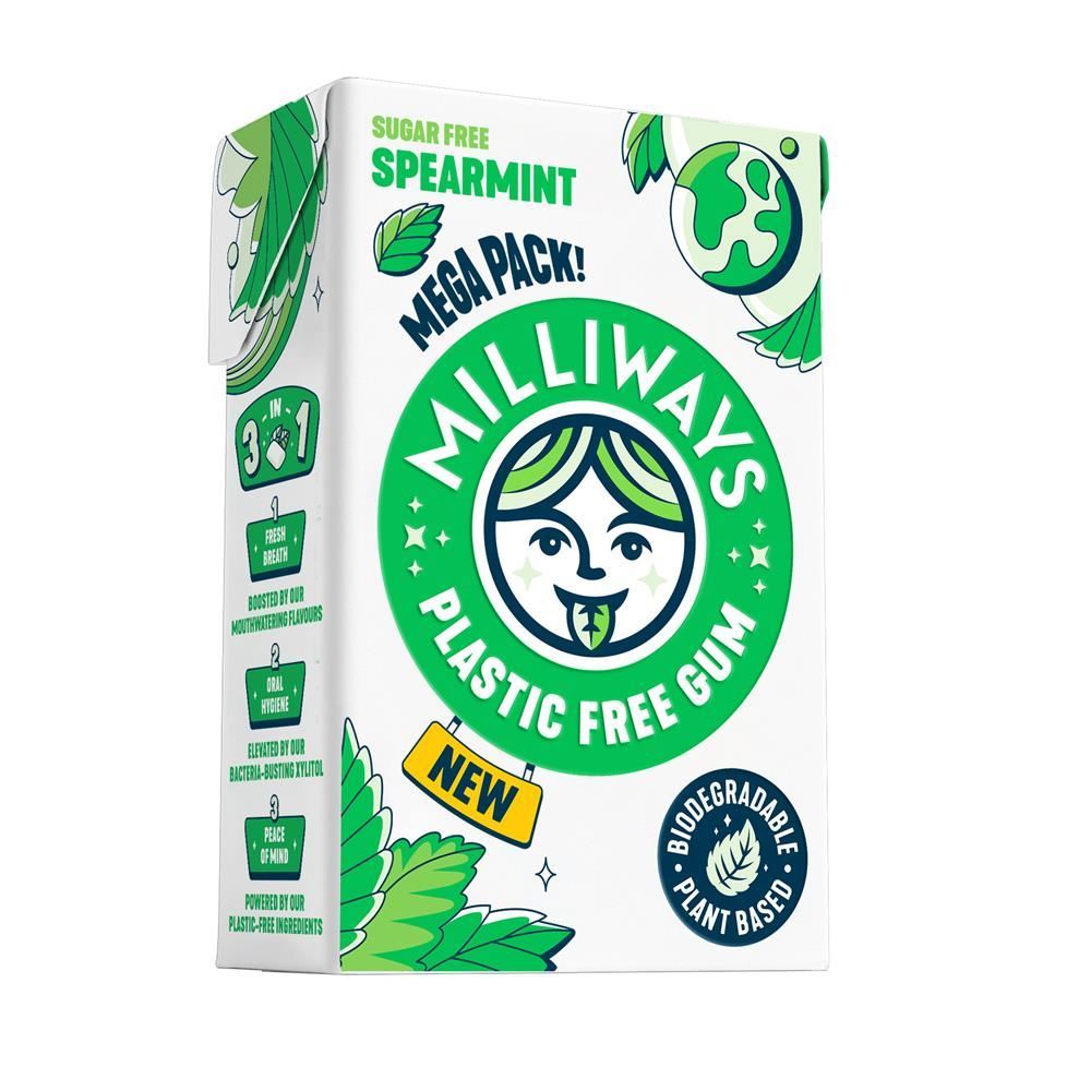 Milliways Food Milliways Spearmint Chewing Gum Megapack 60g - 10 Pack