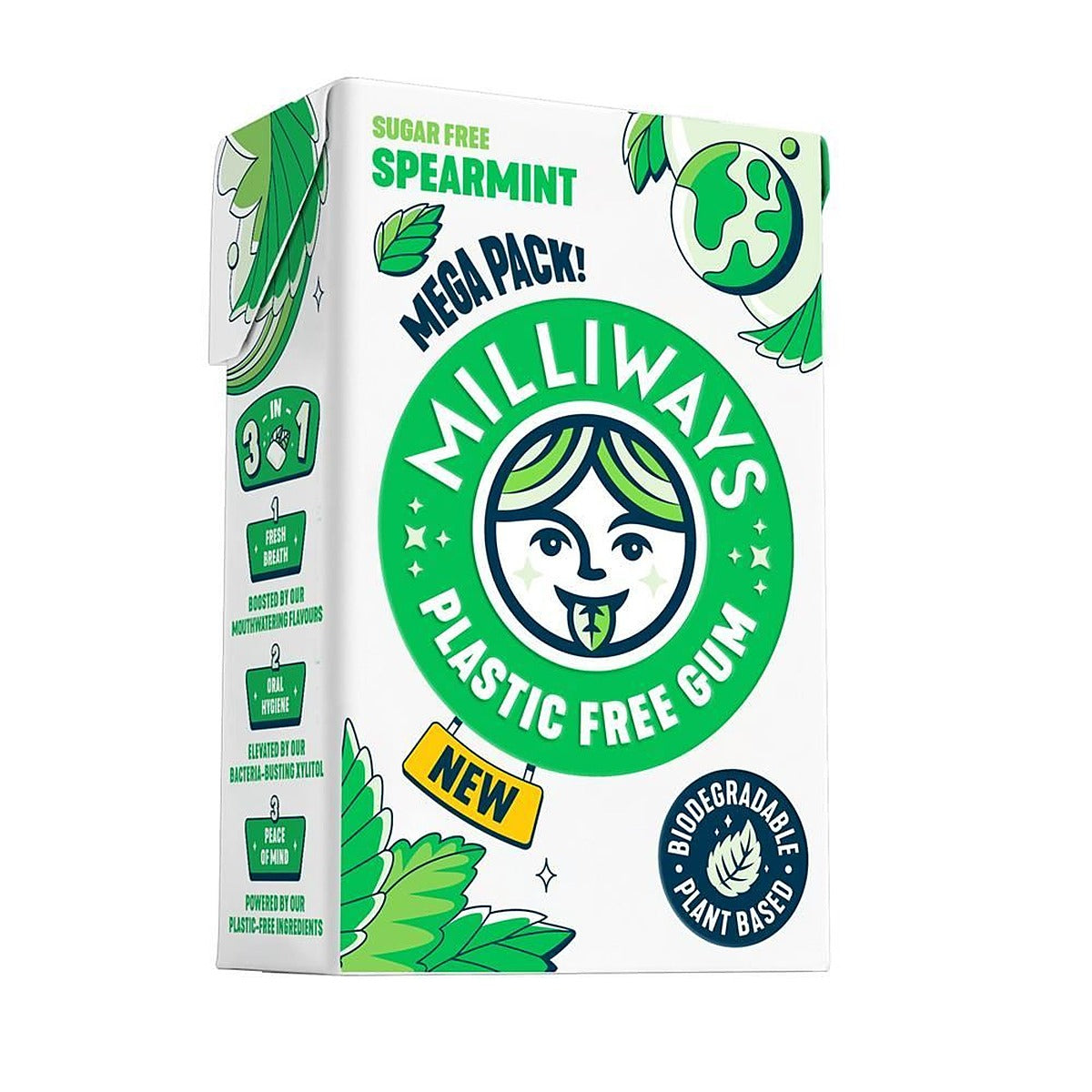 Milliways Food Milliways Spearmint Chewing Gum Megapack 60g - 10 Pack