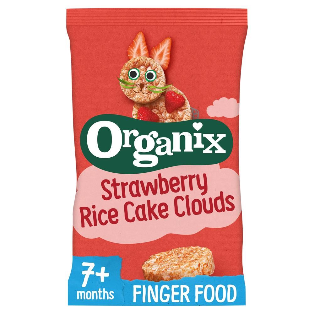 Organix Organic Strawberry Rice Cake Clouds 40g
