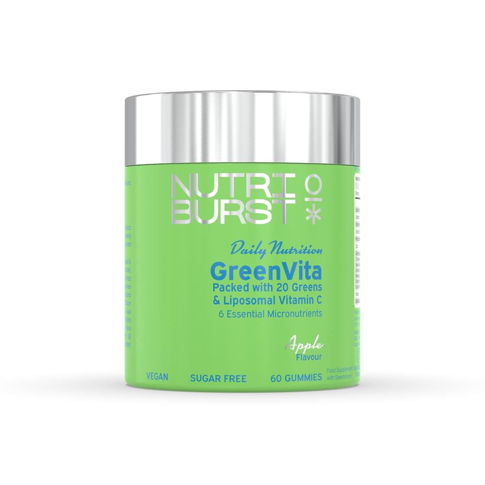 Nutriburst GreenVita Vegan Sugar-Free 60 Gummies