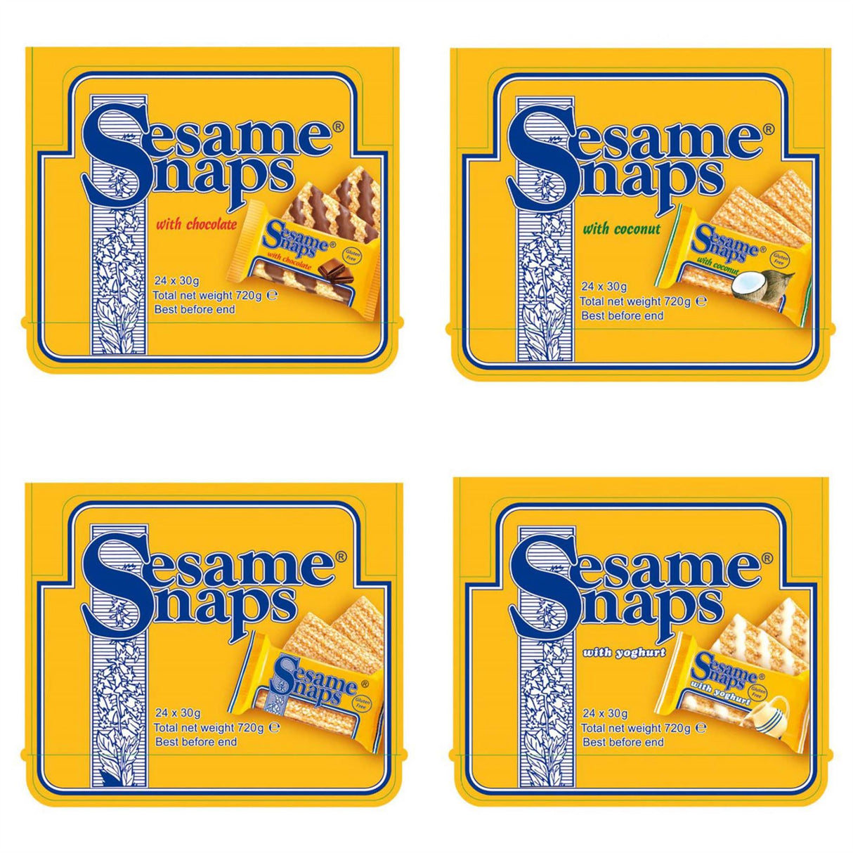 Sesame Snaps All Flavours 30g - Pack of 24