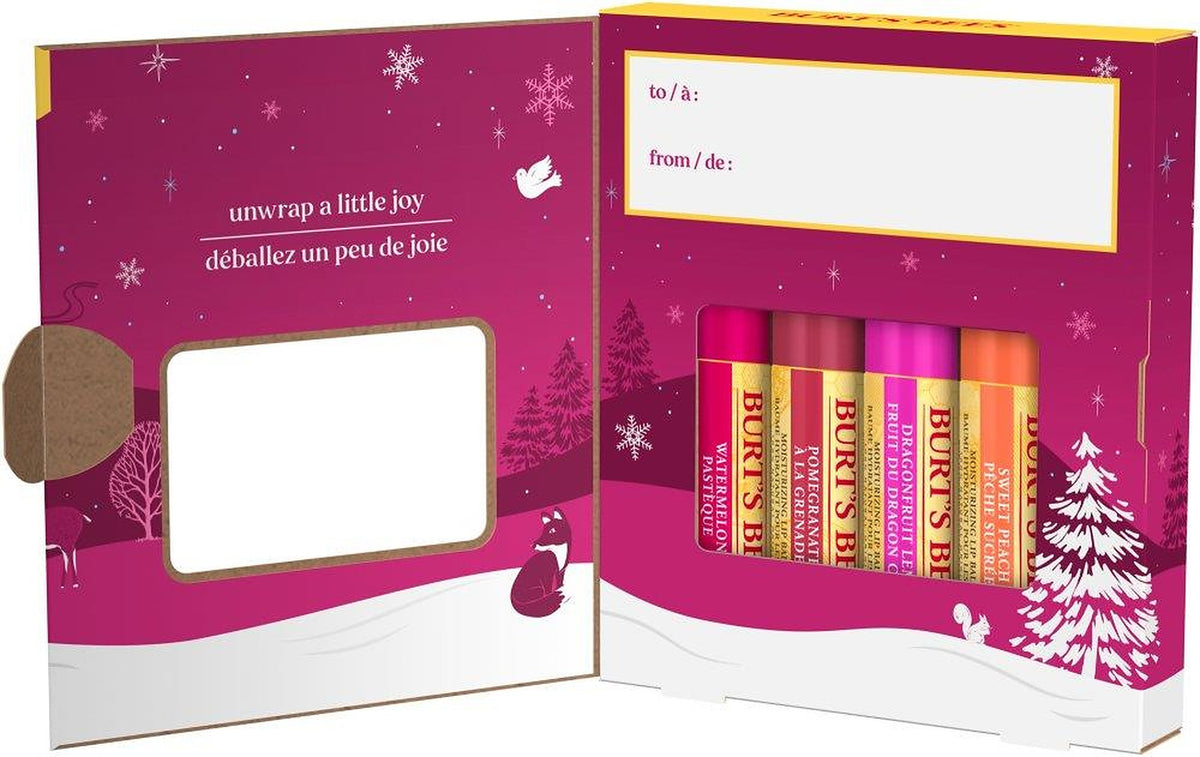 Burt's Bee Beesax Bounty Fruit Mix 4 Pack Balm - image 3