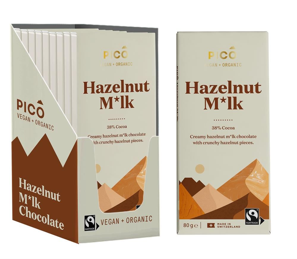 Pico Organic Hazelnut M*lk Chocolate Bar 80g