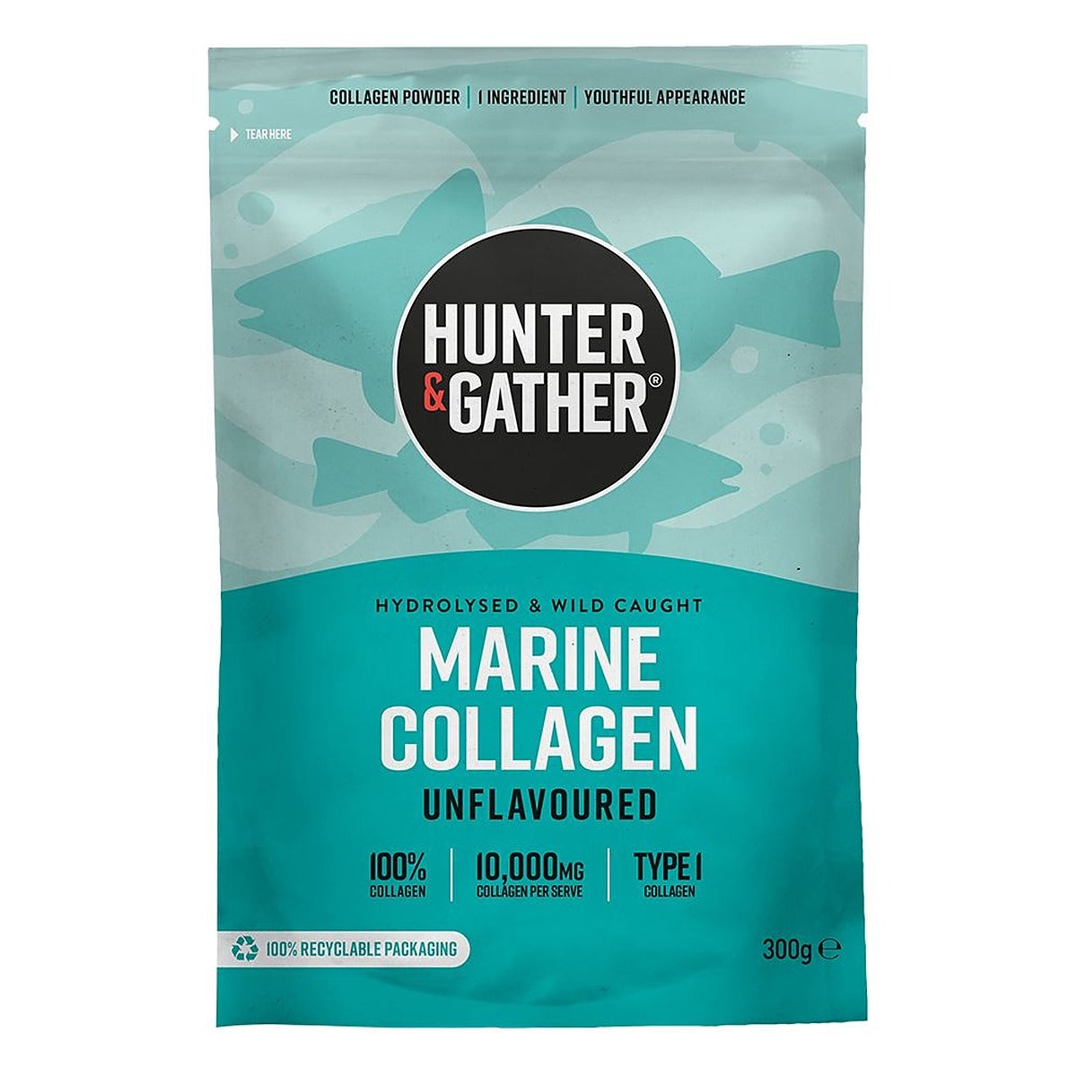 Hunter & Gather Marine Collagen Peptide Protein Powder Unflavoured 300g