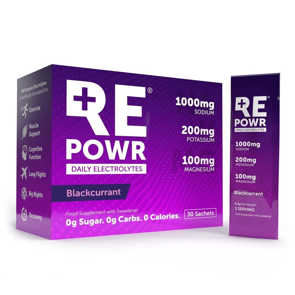 REPOWR Daily Electrolytes Blackcurrant 30 Sachets