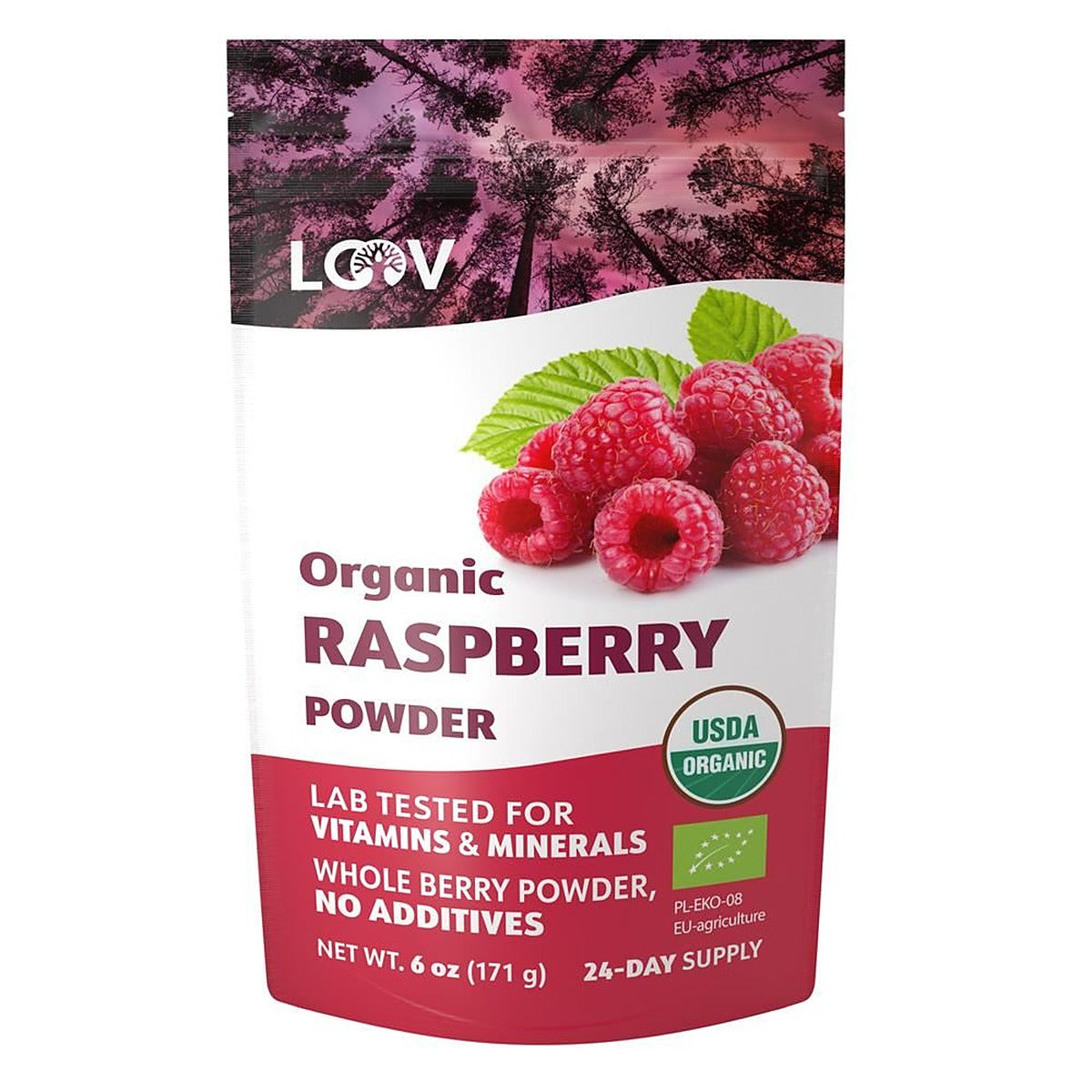 Loov Organic Freeze-dried Raspberry Powder 171g