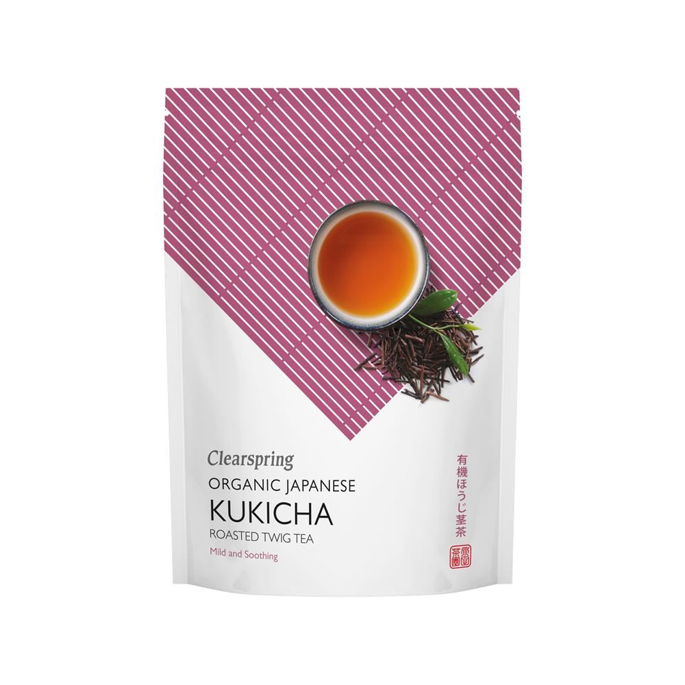 Clearspring Organic Japanese Roasted Twig Tea Kukicha loose 90g