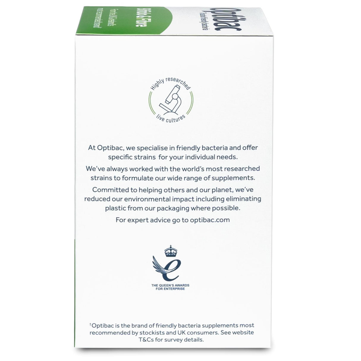 OptiBac Probiotics Bifidobacteria & Fibre 10 - 30 Sachets