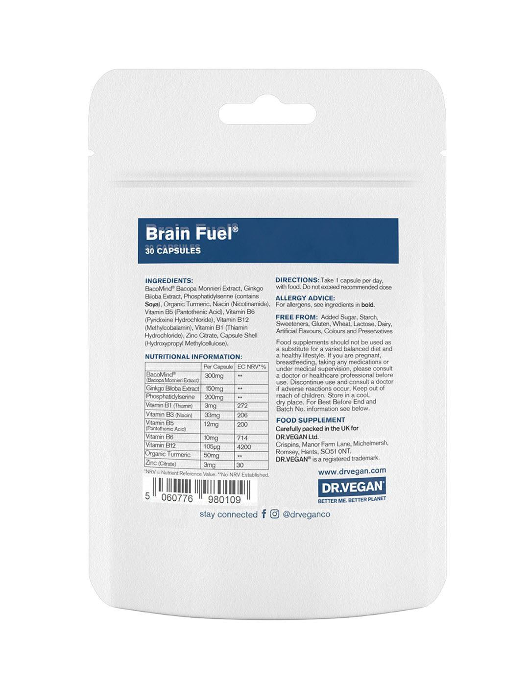 Dr. Vegan Brain Fuel - 30 Capsules