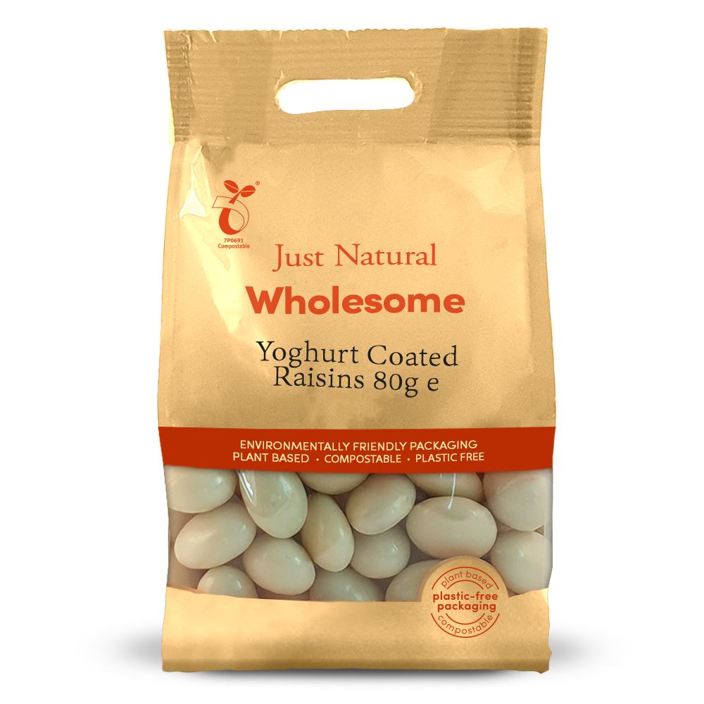 Just Natural Wholesome Yoghurt Coated Raisins 80g