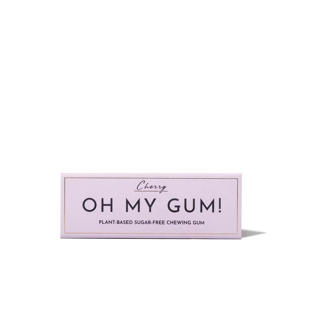 Oh My Gum Chewing Gum in Natural Cherry Flavour 19g - 12 Pack