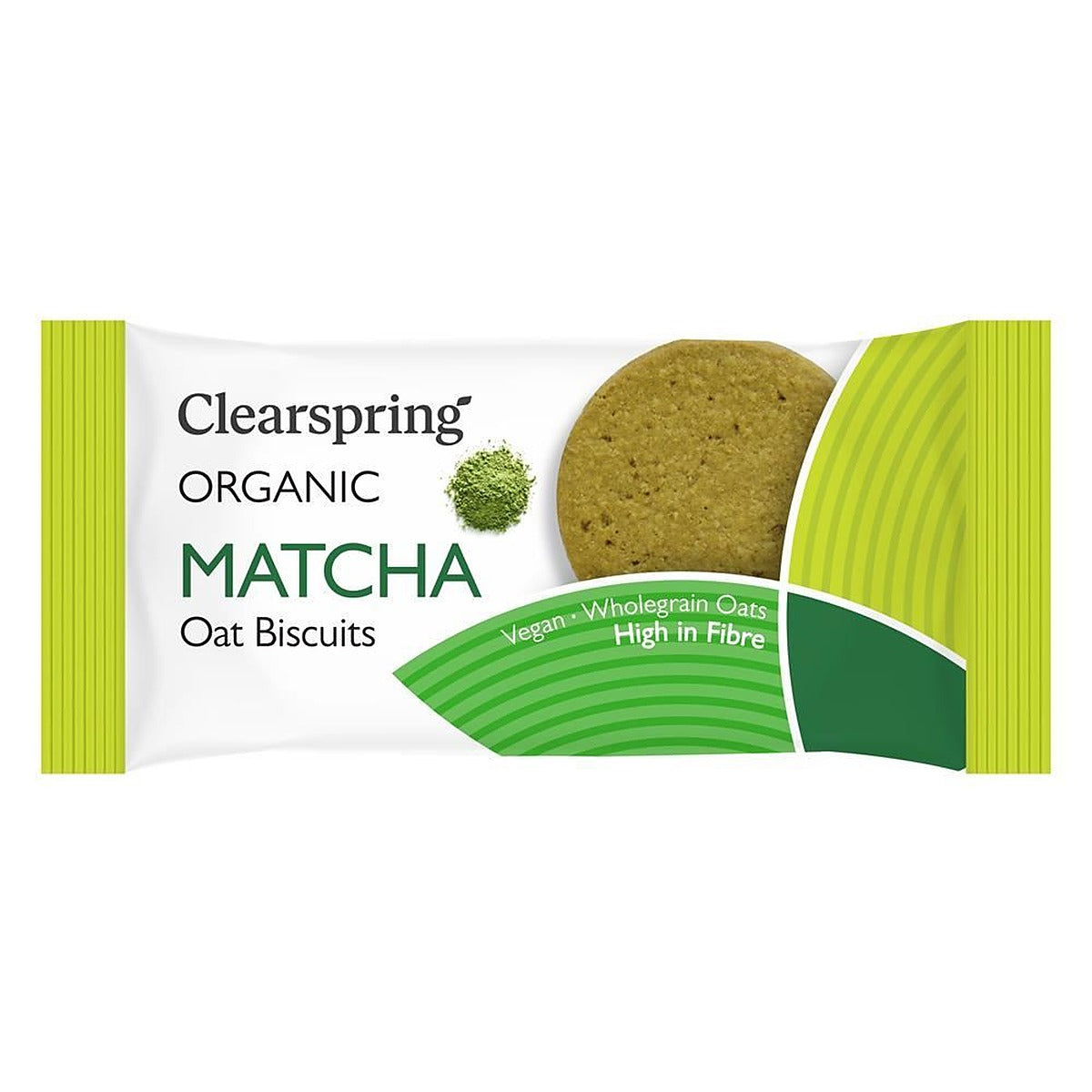 Clearspring Organic Oat Biscuits - Matcha 40g - 12 Pack