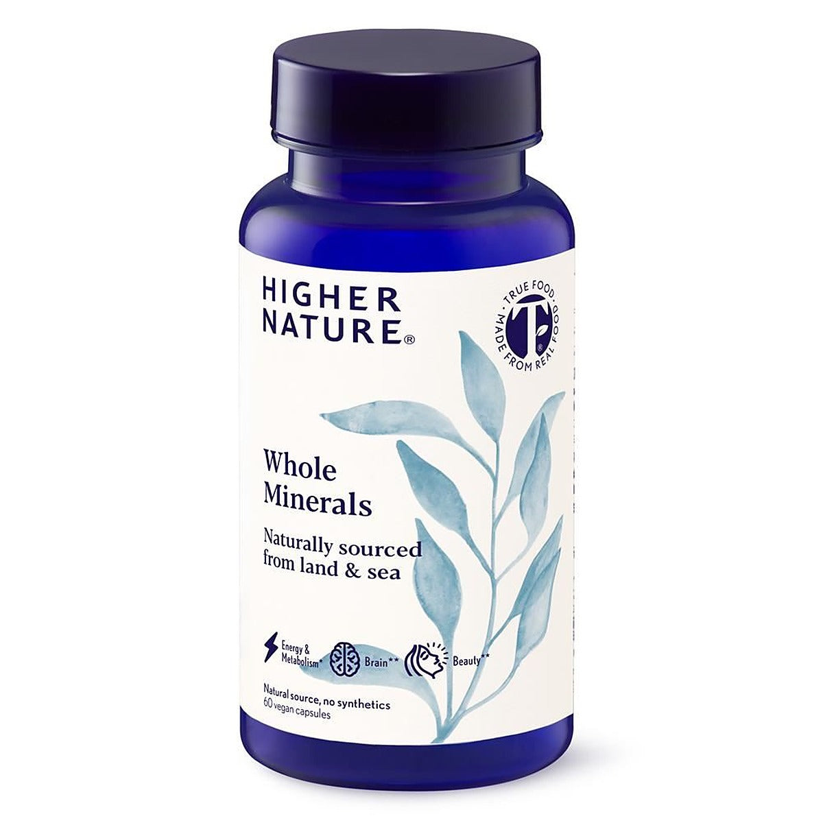 Higher Nature Whole Minerals naturally sourced from land and sea 60 caps