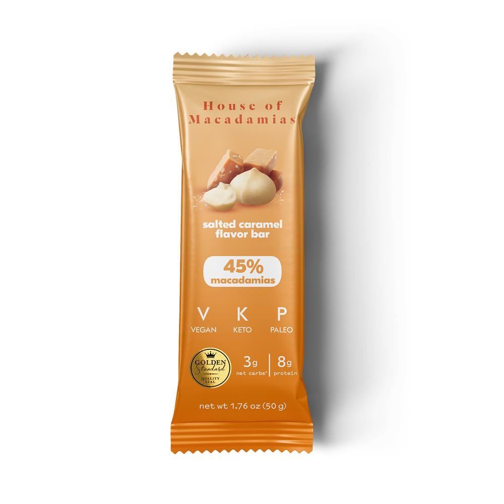 House of Macadamias Salted Caramel Protein Bar 50g - 12 Pack