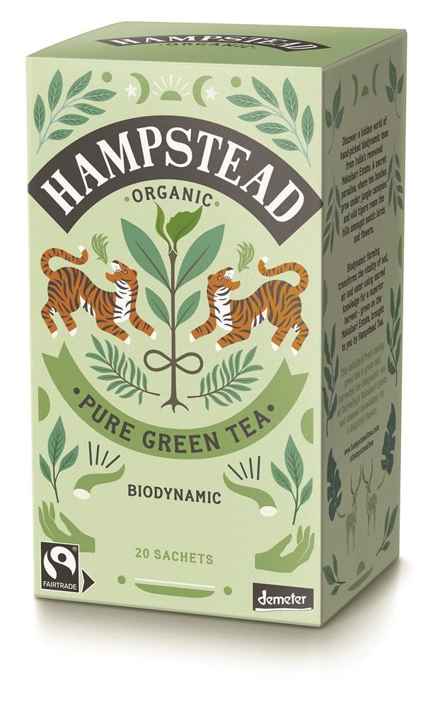 Hampstead Tea Organic Demeter Green Tea 20 Bags