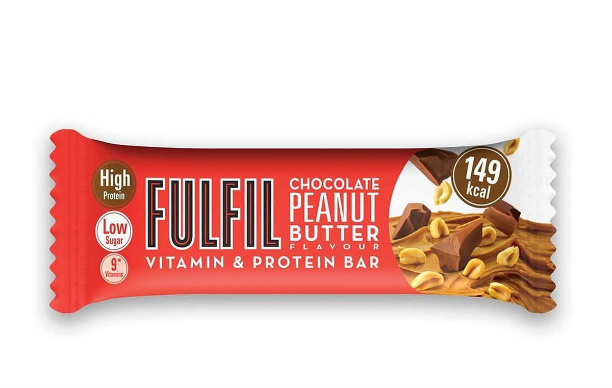 Fulfil Vitamin and Protein Chocolate Peanut Butter Bar 40g - NON HFSS - 15 Pack