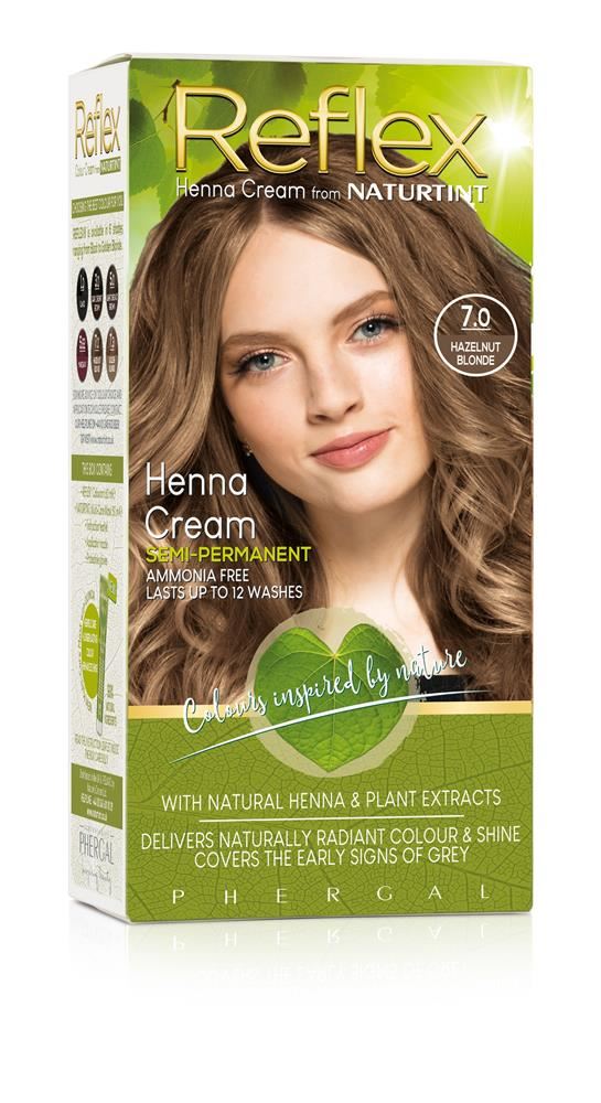 Naturtint Reflex Semi-Permanent Henna Cream 7.0 Hazelnut Blonde 110ml