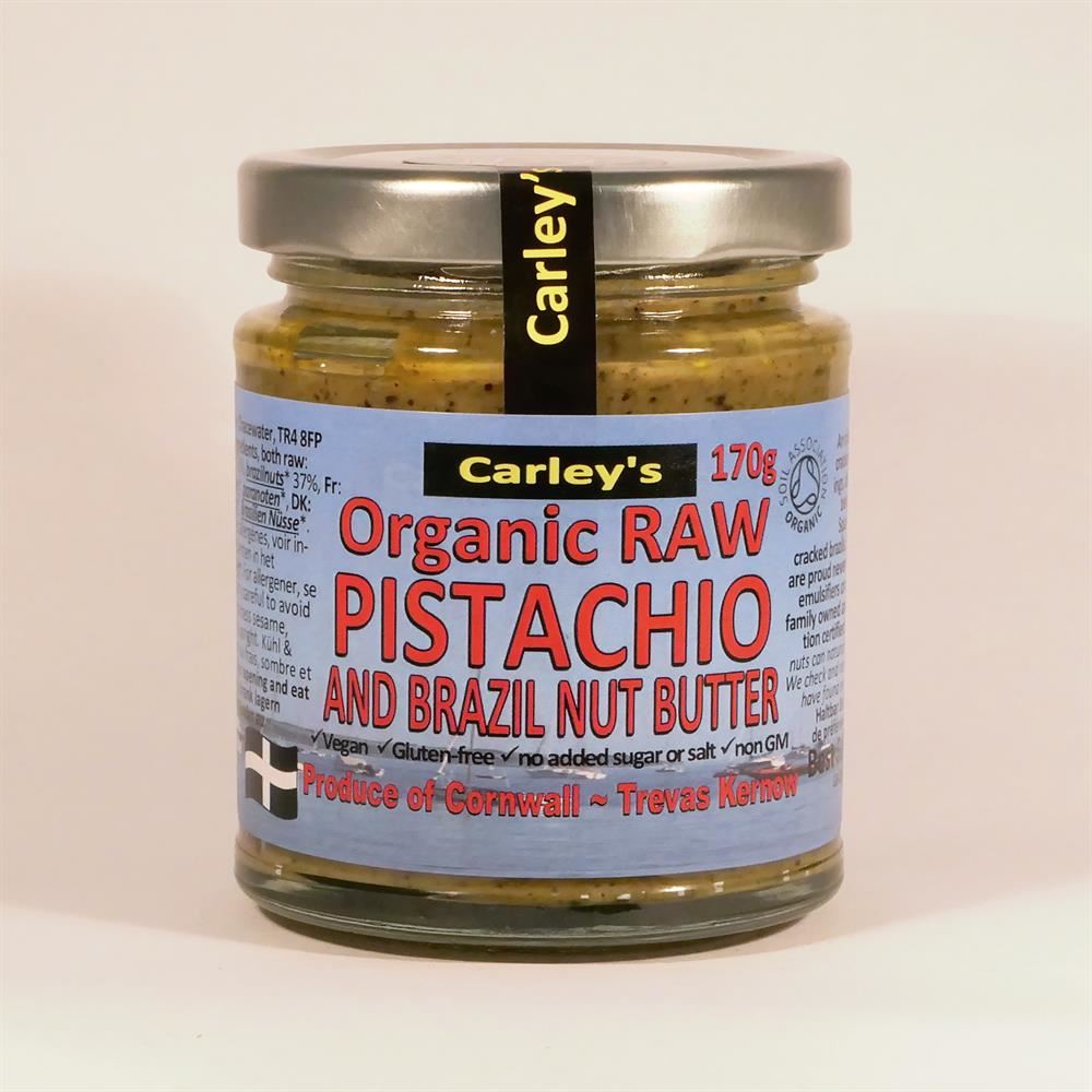 Carley's Org Raw Pistachio & Brazil Nut Butter 170g