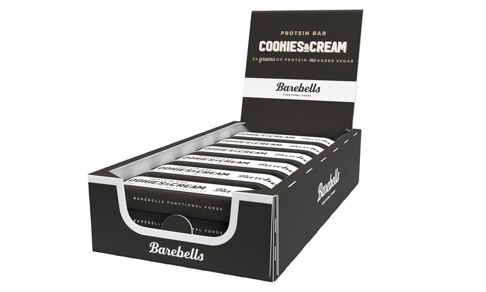 Barebells Cookies and Cream Protein Bar 55g - 12 Pack – Health Plus Living