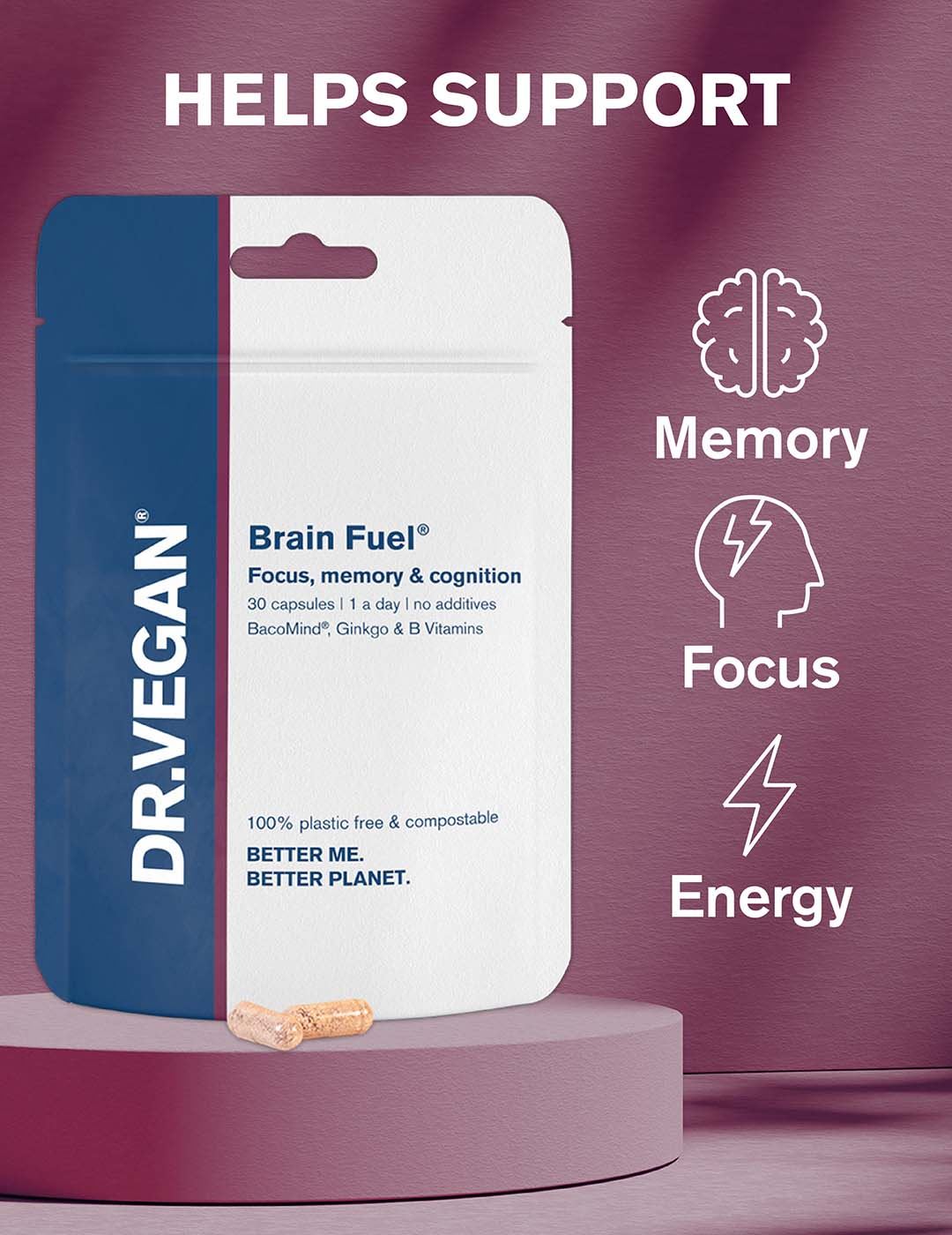 Dr. Vegan Brain Fuel - 30 Capsules