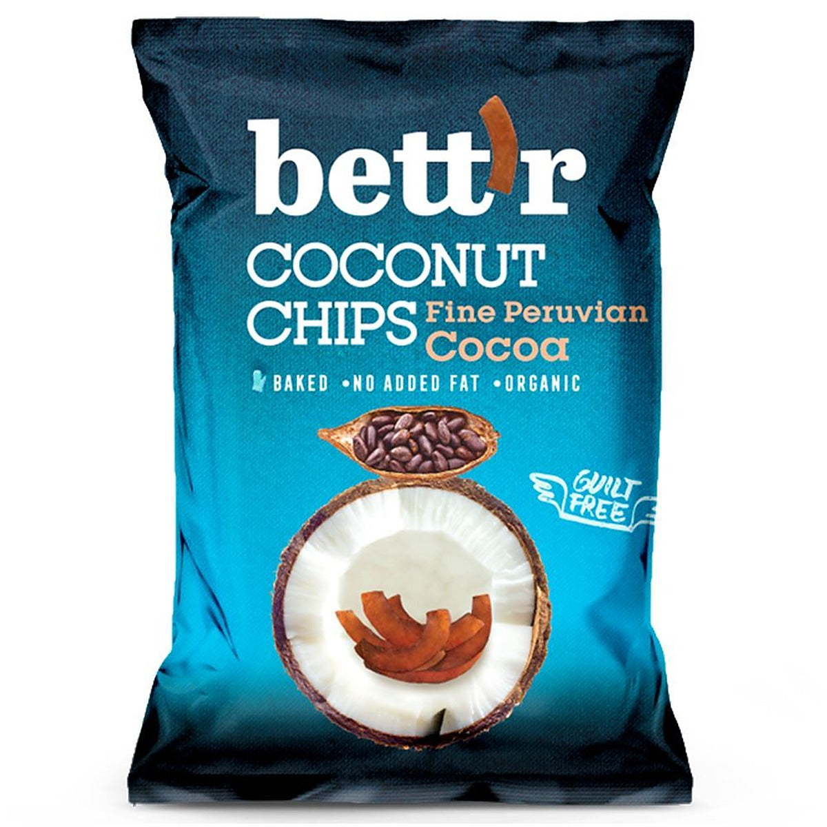 Bettr Coconut Chips with Cacao Organic Vegan Gluten Free 40g - 8 Pack