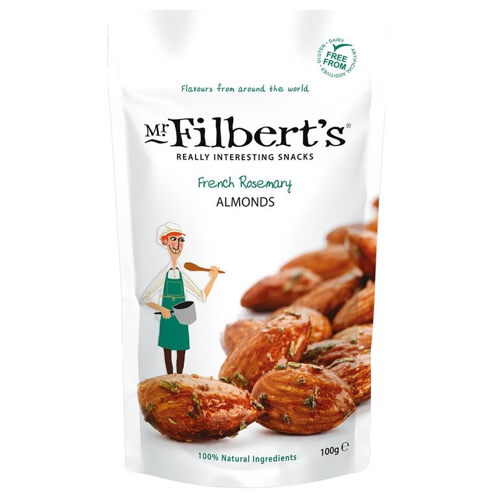 Mr Filberts French Rosemary Almonds 100g - 12 Pack