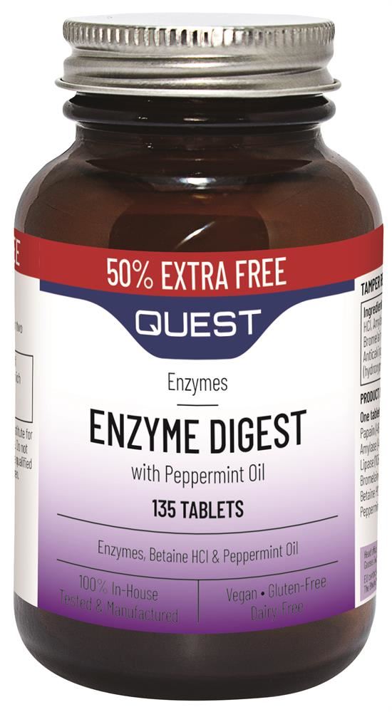 Quest ENZYME DIGEST (50% EXTRA FREE) 90 + 45 Tablets