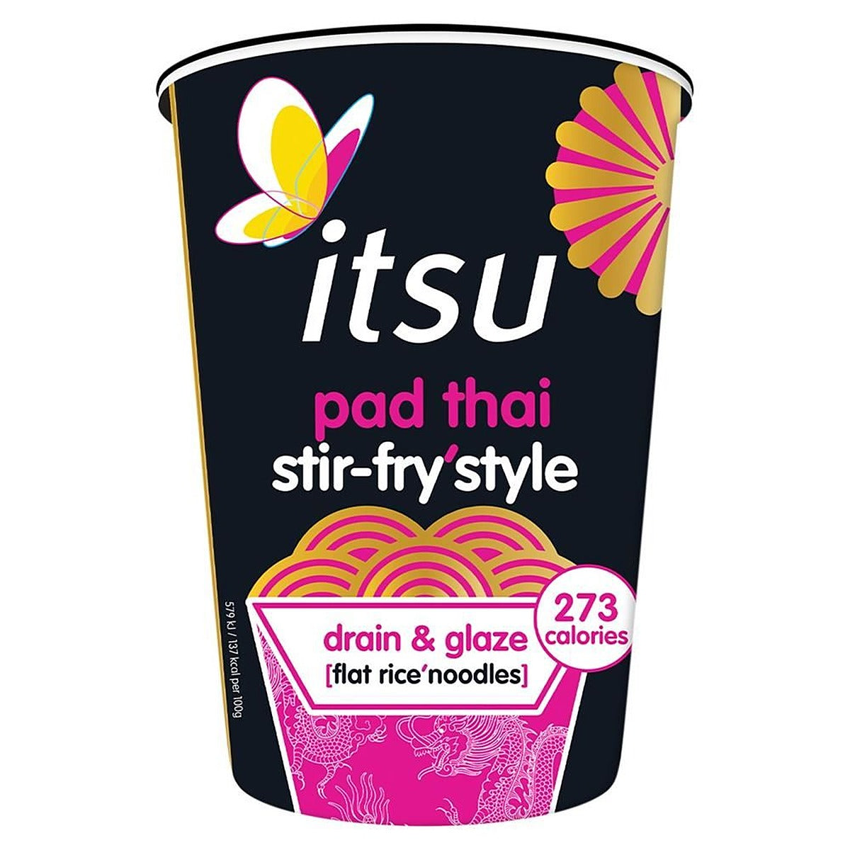 Itsu Pad Thai Stir Fry Noodles Pot 83g - 6 Pack
