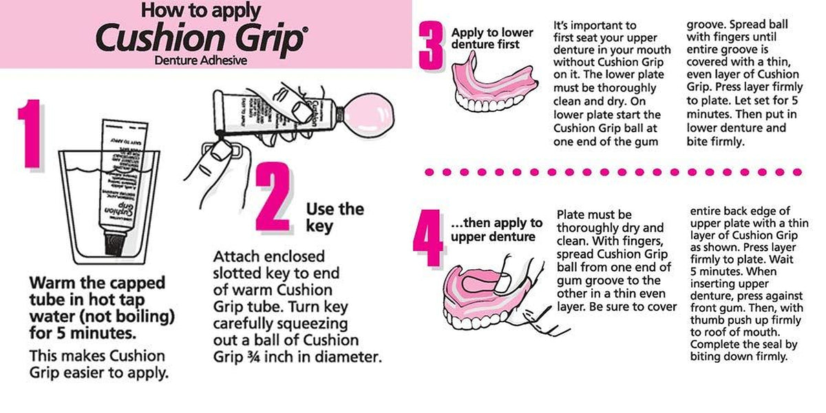 Cushion Grip Thermoplastic Denture Adhesive - 28g - image 4