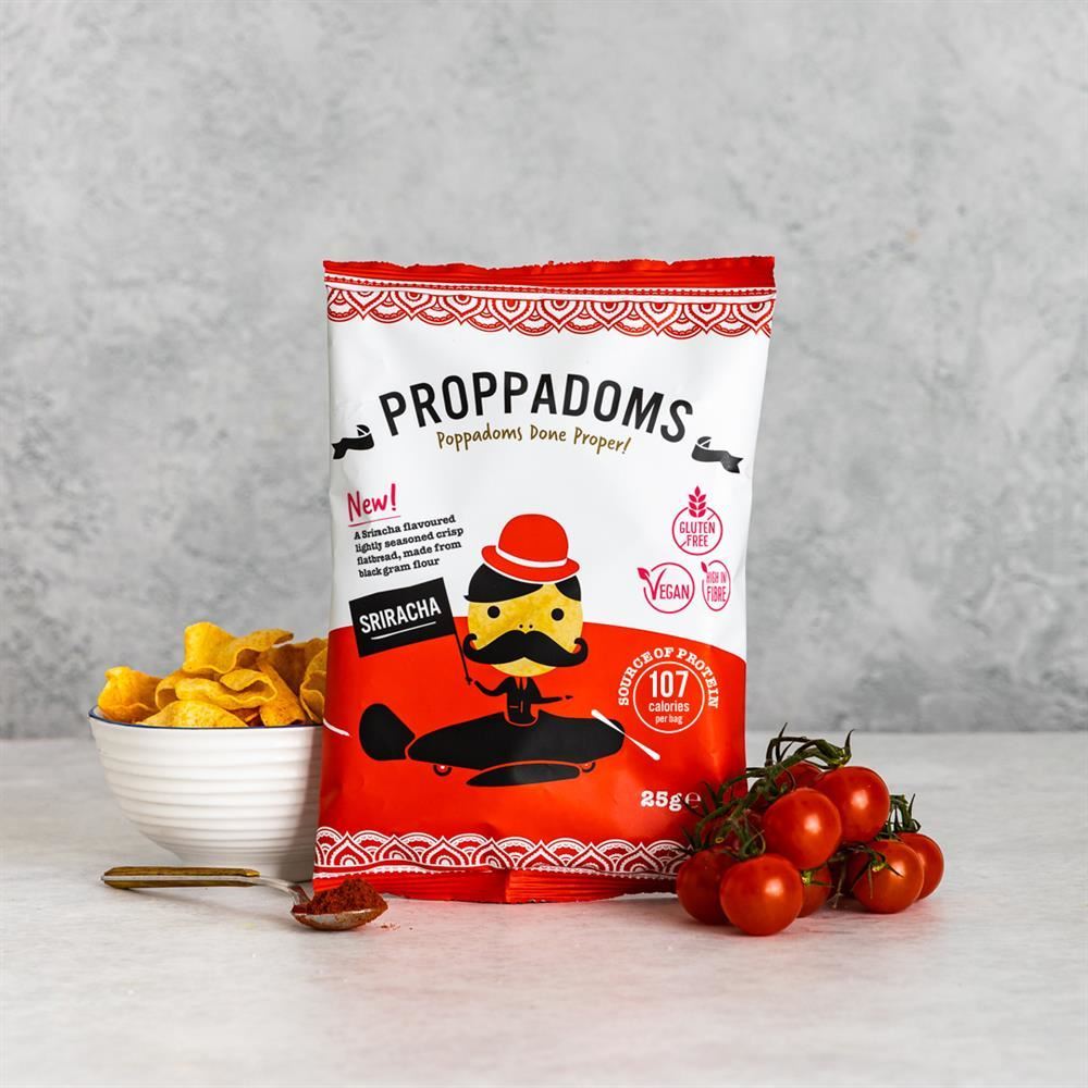 Proppadoms Sriracha Proppadoms 25g - 12 Pack