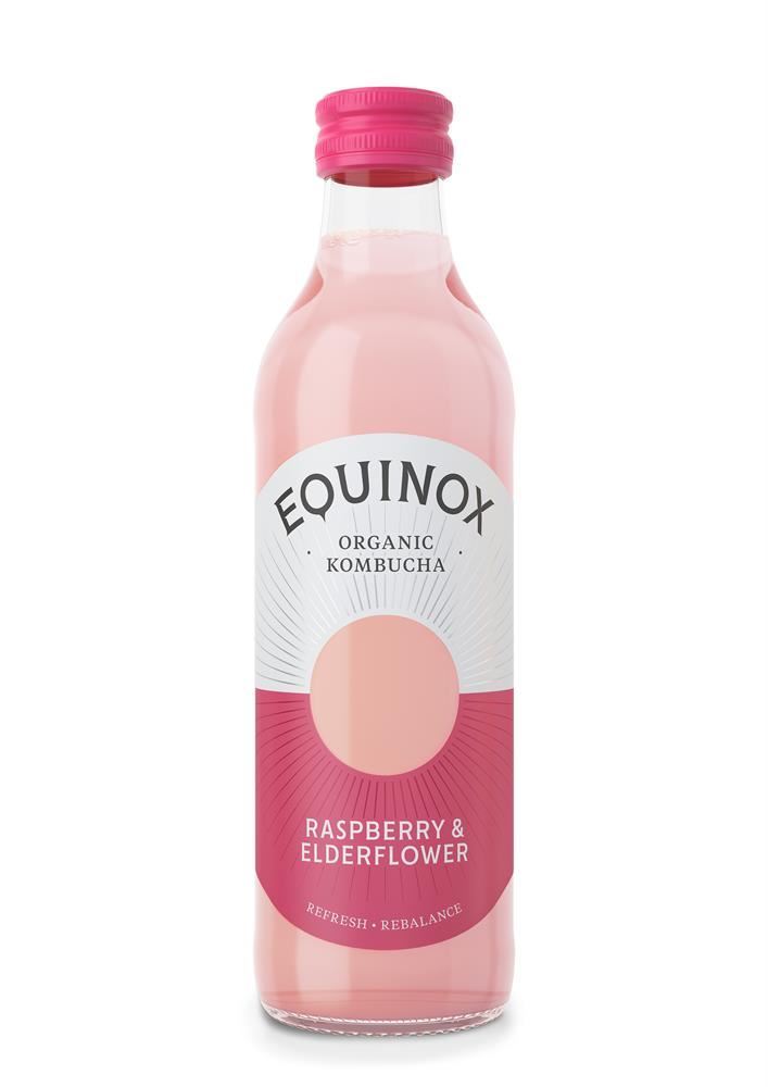 Equinox Kombucha Organic Kombucha Raspberry Elderflower Soft 275ml - 6 Pack