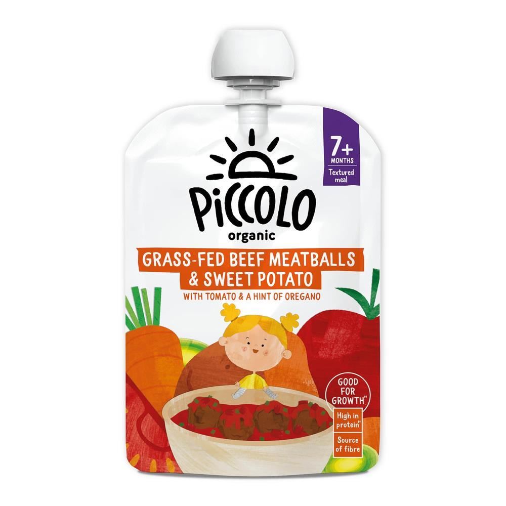 Piccolo Sweet Potato & Grass-Fed Beef Meatballs 130g - 7 Pack