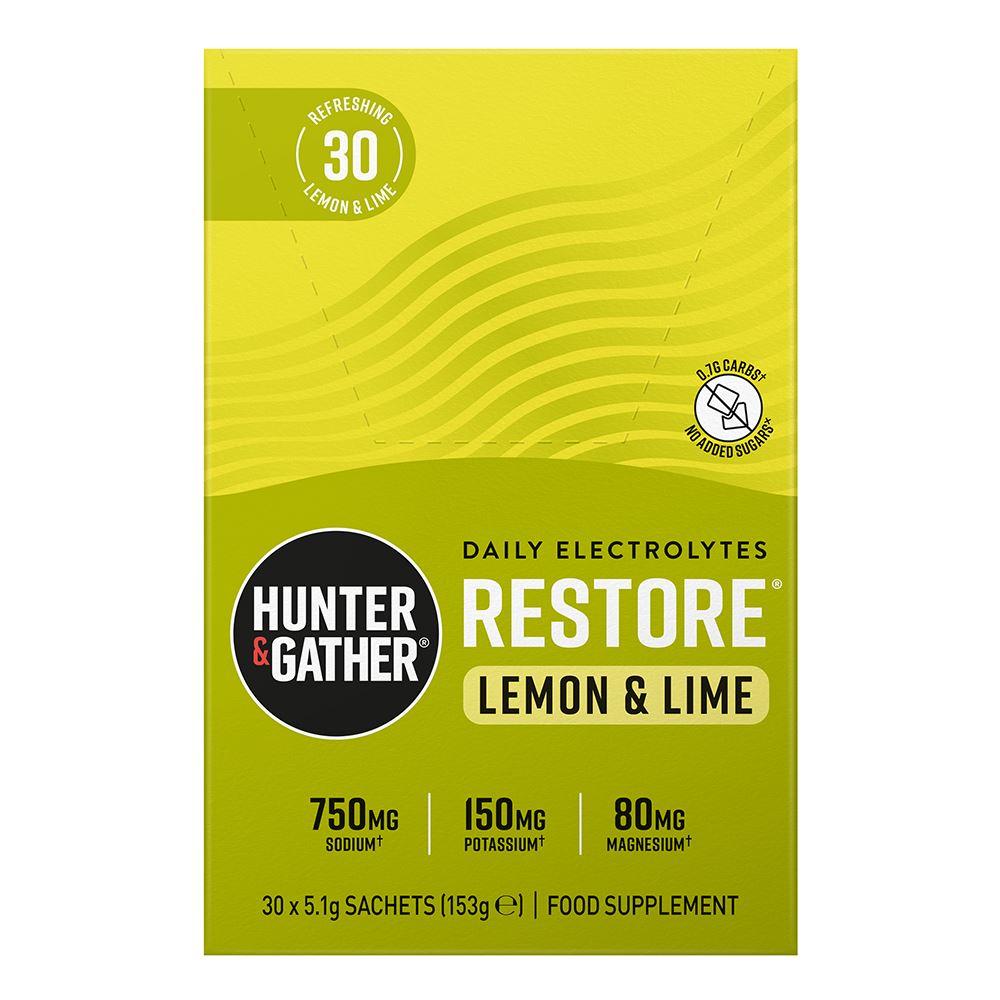 Hunter and Gather Restore Electrolyte Lemon & Lime 30 x 5.1g per pack