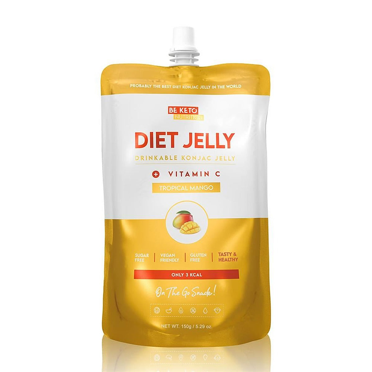 BeKeto Diet Jelly Konjac Tropical Mango 150g