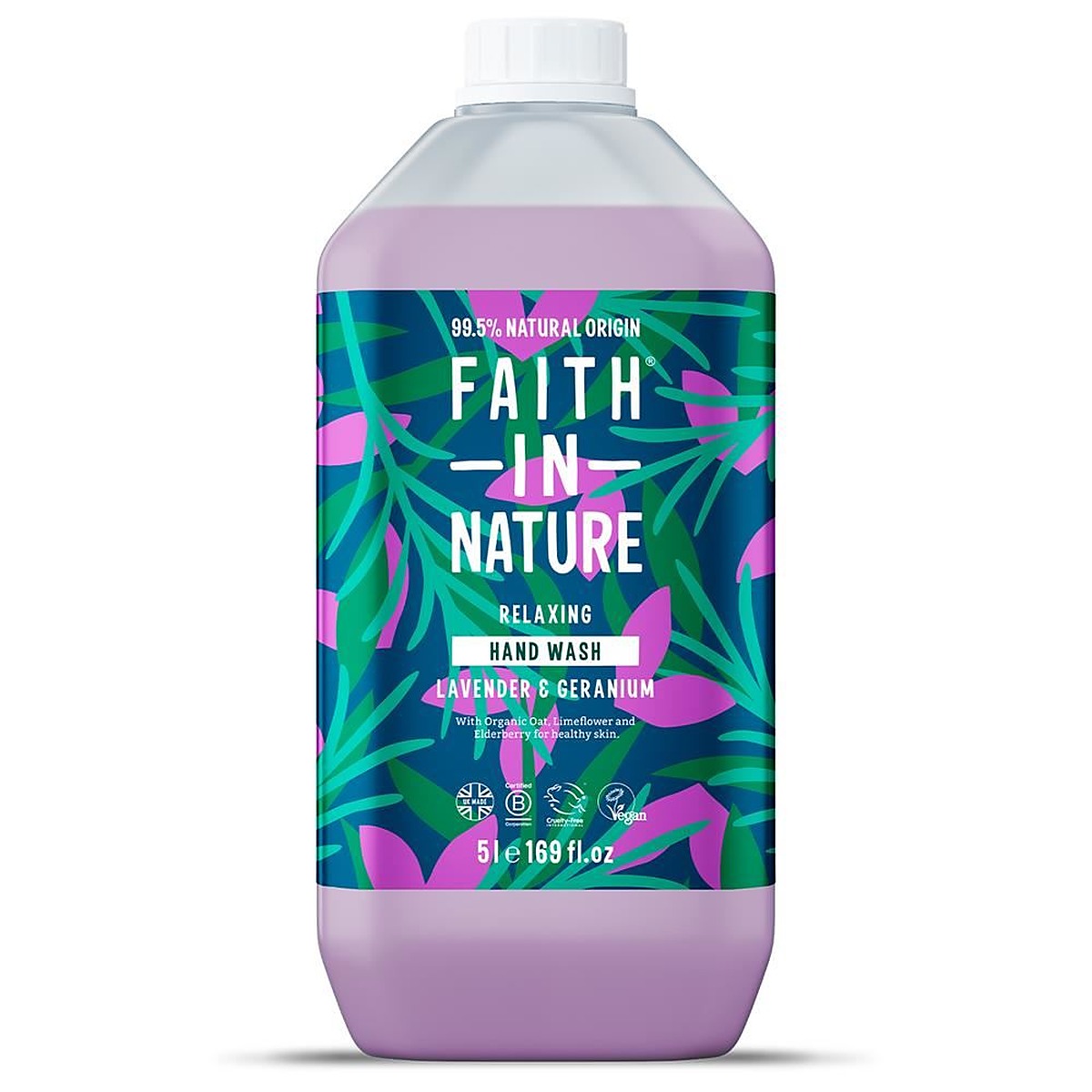 Faith in Nature Lavender & Geranium Hand Wash 5 Litre