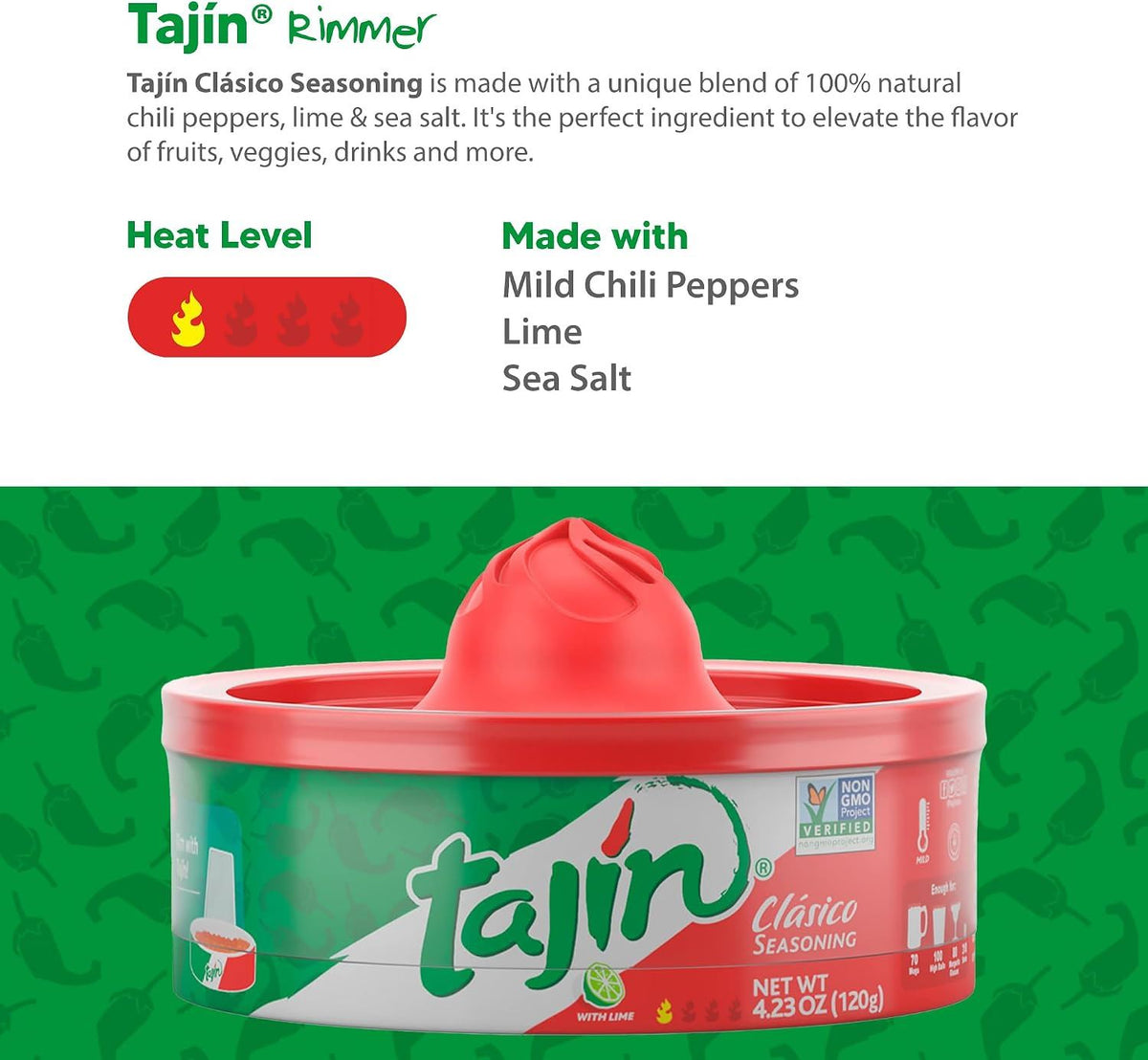 Tajin Cocktail Glass Rimmer Seasoning 120g