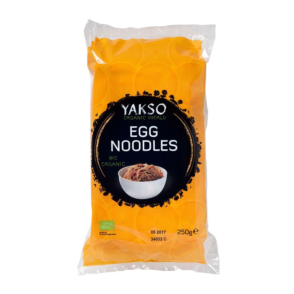 Yakso Organic Egg Noodles 250g - 6 Pack