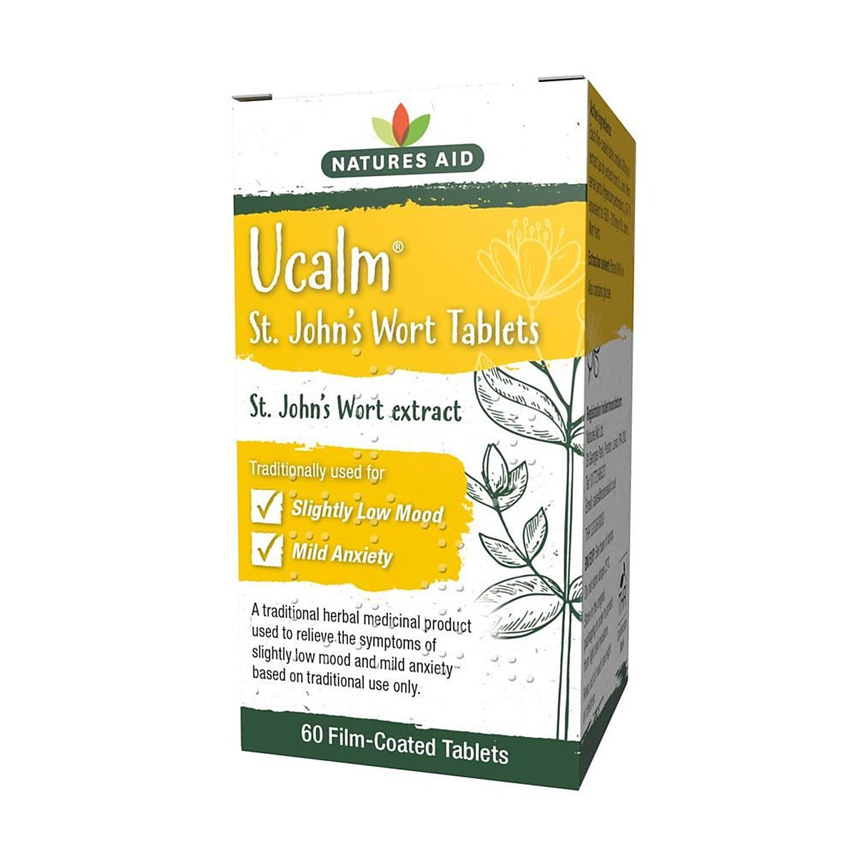 Natures Aid Ucalm 300mg (St Johns Wort) 60 Tablets