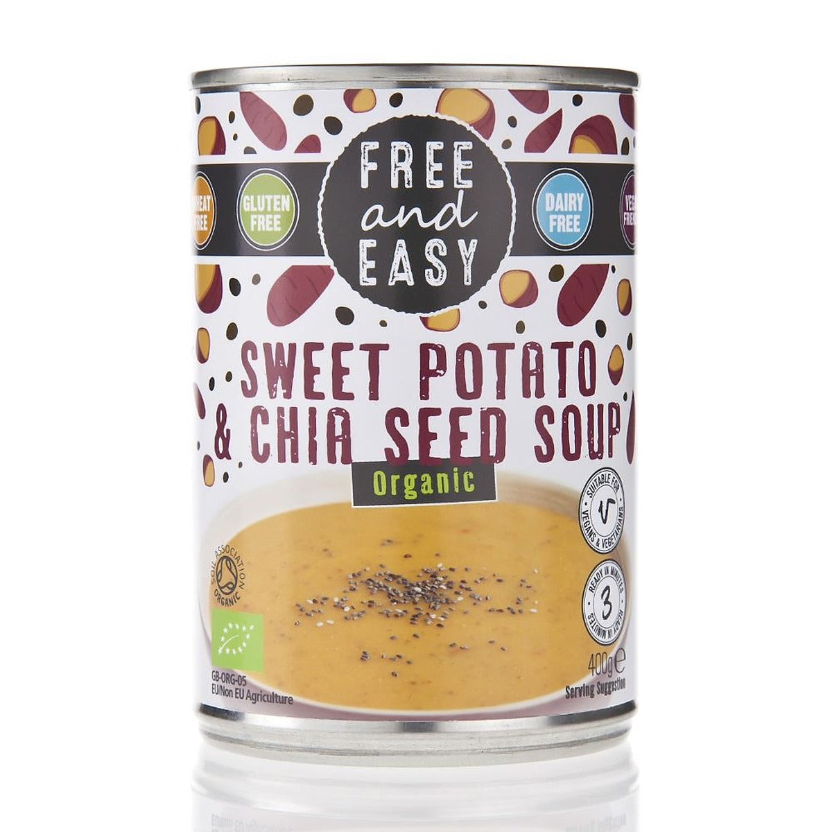Free & Easy Organic Sweet Potato & Chia Seed Soup 400g
