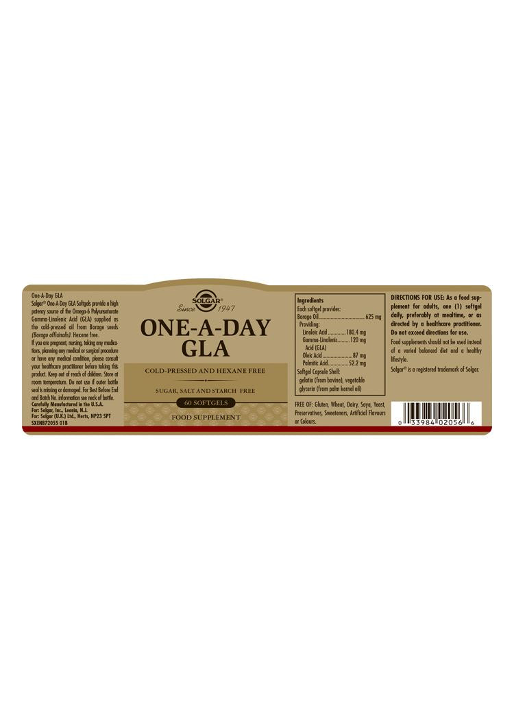 Solgar One-A-Day GLA - 60 Softgels