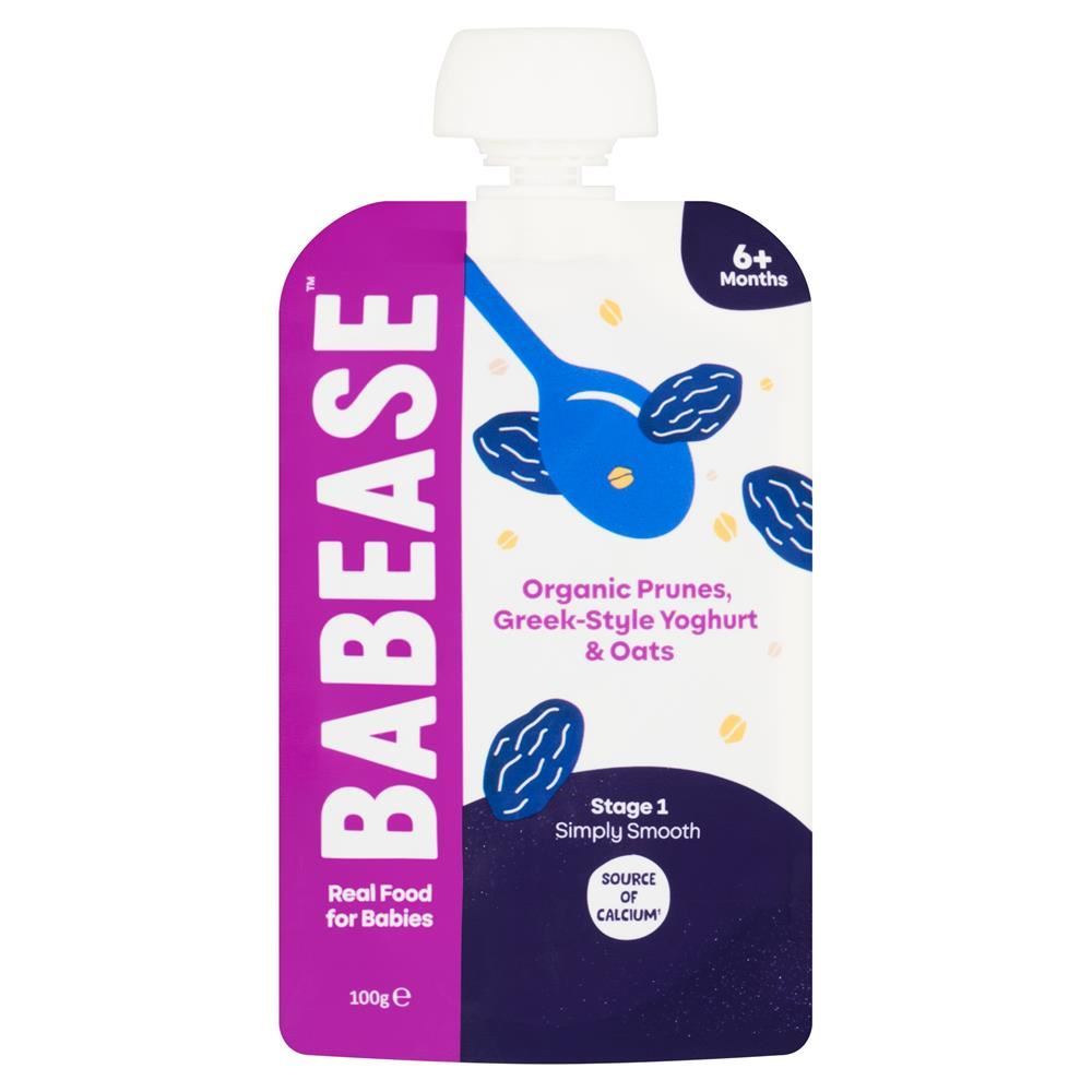 Babease Organic Greek-Style Yoghurt with Prunes 100g - 8 Pack