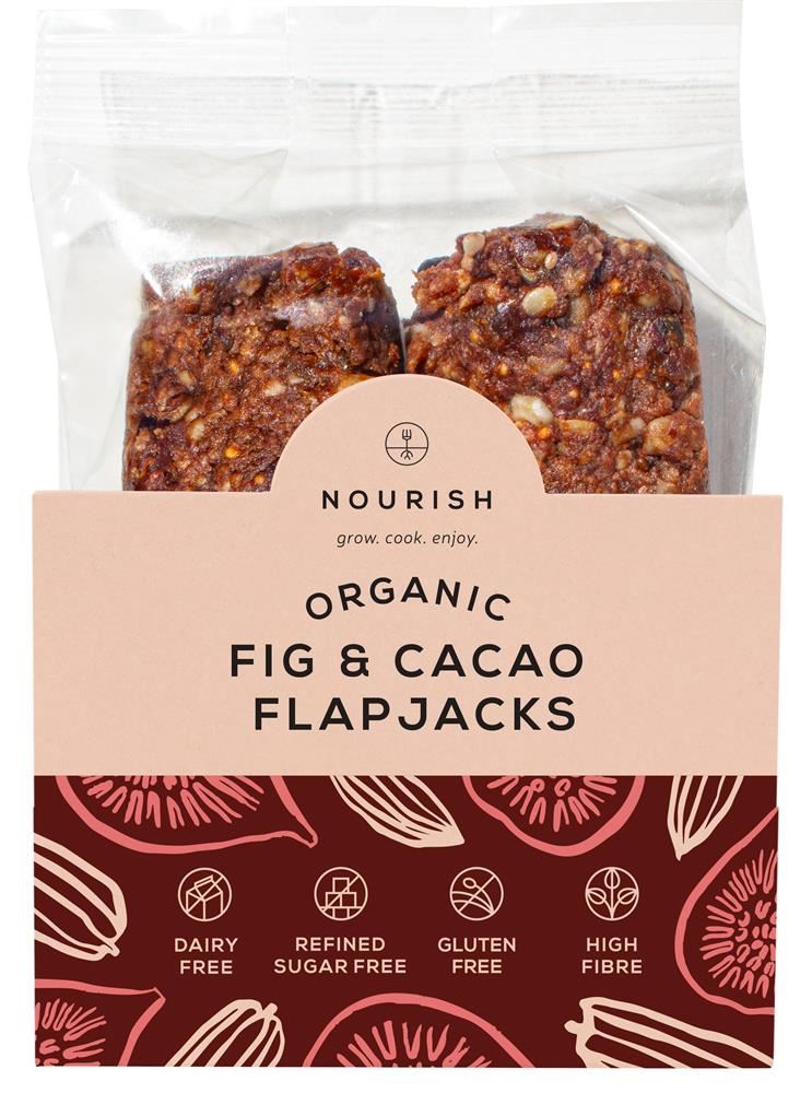 Nourish Grow Cook Enjoy Org Fig & Cacao Flapjacks 2x45g