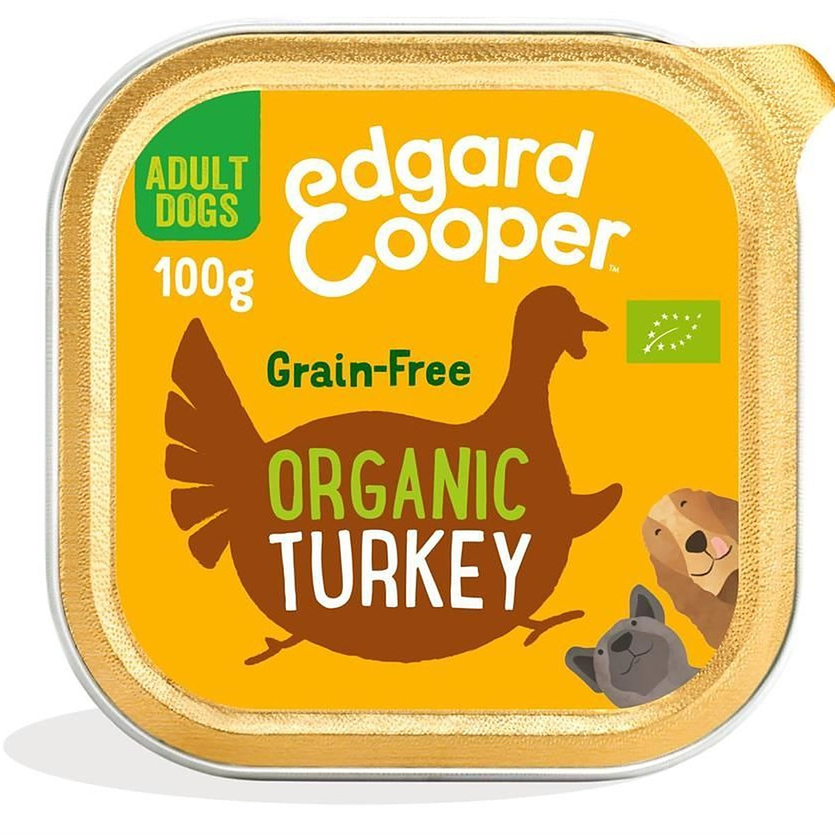 View of Edgard Cooper Organic Turkey Coconut Chia Seeds Tray for Dogs 100g - 1 ...