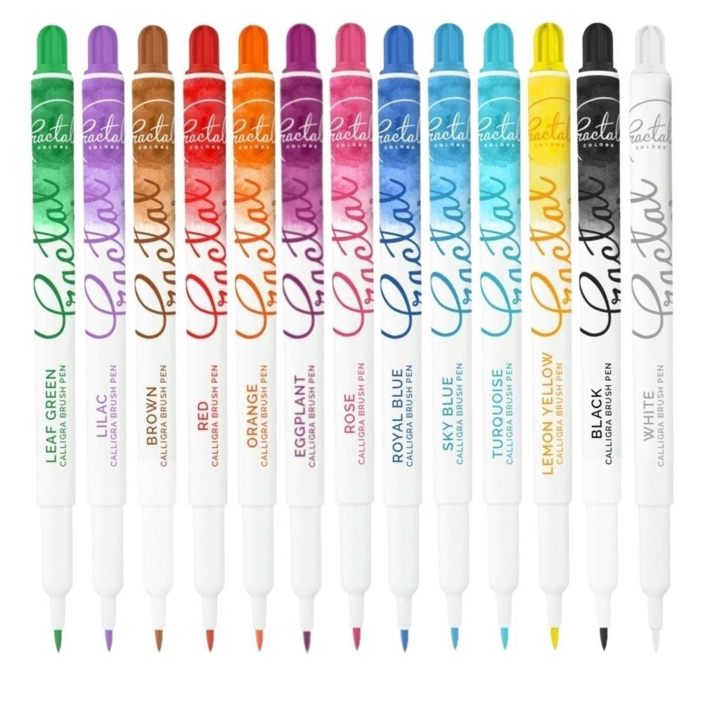 Fractal Colors Calligra Edible Ink Brush Pens - All Colours